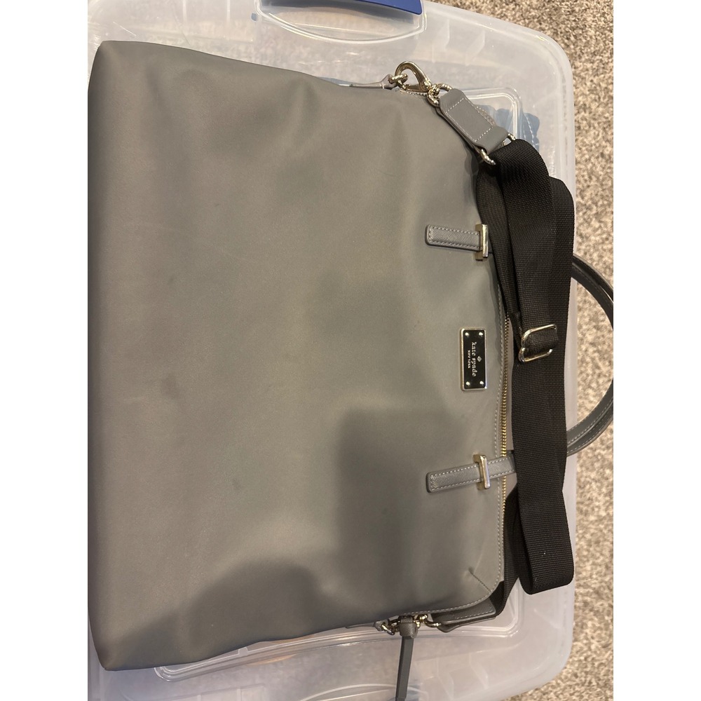 Kate Spade Nylon Computer Shoulder Bag Gray